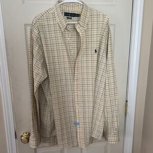 Polo by Ralph Lauren Men's Yellow Plaid Shirt